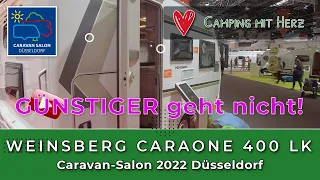 WEINSBERG CaraOne 400 LK 2023 - HAMMER-Preis! Budget-Wohnwagen für die Familie - Caravan Salon 2022