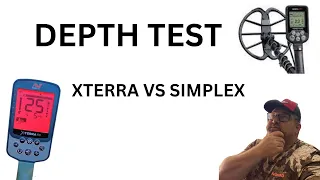 MINELAB XTERRA PRO VS SIMPLEX PLUS DEPTH TEST SILVER COINS