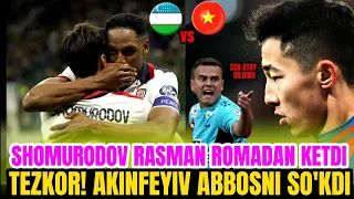 TEZKOR! AKINFEYEV ABBOSNI SO'KDI : SHOMURODOV RASMAN ROMADAN KETDI