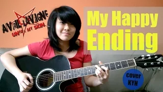 Avril Lavigne  - My Happy Ending (acoustic cover KYN) + Lyrics + Chords in the description