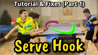 How to serve short and long Hook serves for professional athletes |  Ti Long guide & fix errors