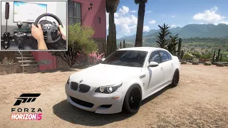 Forza Horizon 5 - BMW M5 E60 Drift Build | Steering Wheel + Shifter Gameplay