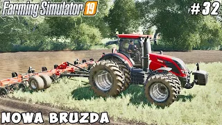 Stacking hay bales, spreading manure, new tractor & plow | Nowa Bruzda | FS 19 | Timelapse #32