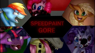 The Mane 6 Deaths - Speedpaint mlp (GORE +13)