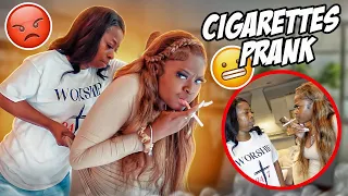 SMOKING CIGARETTES PRANK ON MY MOM!