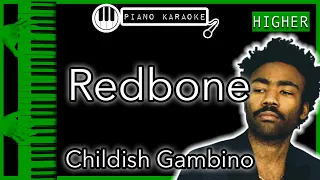 Redbone (HIGHER +3) - Childish Gambino - Piano Karaoke Instrumental