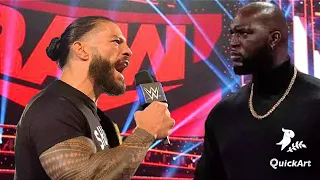 WWE Omos Jordan Omogbehin vs Roman Reigns | Raw 2021