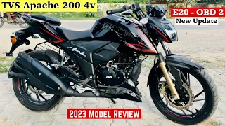 🔥New 2023 Tvs Apache 200 4v Full Review || Price mileage new features details || apache 200 4v