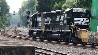 3 Trains At Mableton Georgia!  Trains Passing At Railfan Paradise!