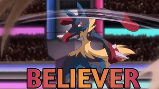 ASH VS CYNTHIA - Full Battle || Pokemon Journeys || AMV [BELIEVER]