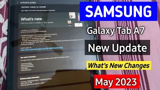 Samsung Tab A7 New Update May 2023 | Samsung Tab A7 New Software Update