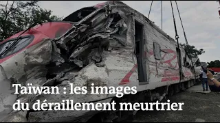 Déraillement de train à Taïwan : les images de l'accident