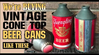 Collection of 1936-1950's  vintage CONE TOP beer cans