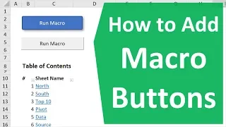 How to Create Macro Buttons in Excel Worksheets