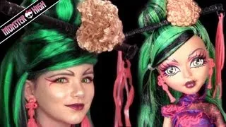 Jinafire Long Monster High Doll Costume Makeup Tutorial for Cosplay or Halloween