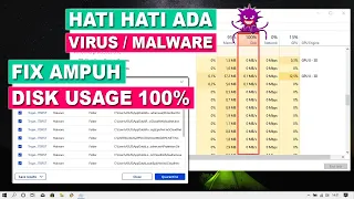 Hapus Virus!! Cara Mengatasi Disk Usage 100% dan Menghapus Malware