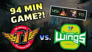 LONGEST Pro League of Legends Game EVER!! (94 Mins) | Jin Air vs. SKT T1 | LCK Spring 2018