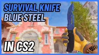 ★ CS2 Survival Knife Blue Steel | CS2 Knife In-Game Showcase [4K]