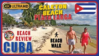 Caleton Beach Playa Larga Cuba 🇨🇺 (Beach for chilling) 4K Walking Tour / Beach Walk & Review