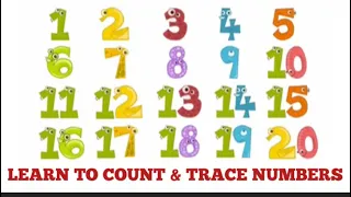 Write Numbers from 1-20/ LEARN TO COUNT & TRACE NUMBERS FOR KIDS/Save The Numbers