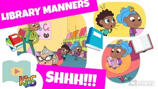 Library Manners | The Loud Library | Schooling Online Kids full lesson