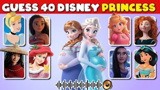 Guess The Song? Guess 40 Disney Princesses | Disney Princess Song Quiz | Elsa, Mirabel, Ariel, Moana
