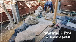 (Pro.59 - ep.1)  Creating a Japanese garden with waterfall and pond.