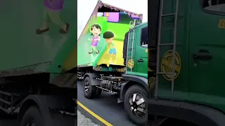 Truk Kontainer Viral #viral #truckoleng #trukberubahbentuk