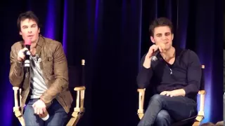 Paul Wesley & Ian Somerhalder - 2013 TVD Chicago - Being married to Nanny Carrie (Torrey DeVitto)