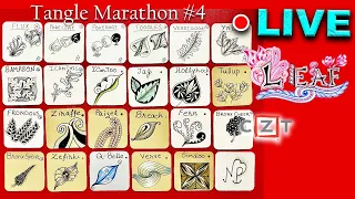 How to draw tangles -  LEAF - Organic - Draw with CZT - Tangle Marathon - Day #4