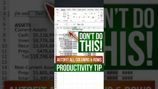 How to AutoFit EVERYTHING in Excel FAST! #shorts