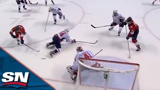 Jonathan Huberdeau Makes Nifty Move to Set Up Aleksander Barkov For Tap-in Goal