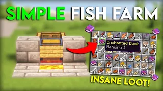 SIMPLE 1.19 AUTOMATIC FISH FARM TUTORIAL in Minecraft Bedrock (MCPE/Xbox/PS4/Nintendo Switch/PC)