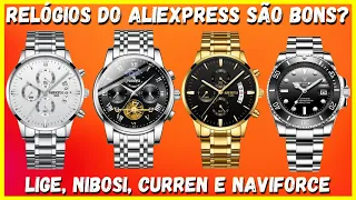 Relógios Nibosi e Lige Aliexpress Qualidade, Estilo e Preço Imbatíveis!