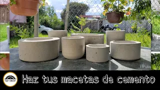 How to make cement pots, complete step-by-step tutorial.