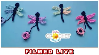 Dragonfly Appliqué - LIVE Crochet Workshop 💗 April 29, 2024