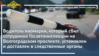 Ирина Волк: Водитель иномарки, который сбил полицейского на Волгоградском проспекте, установлен