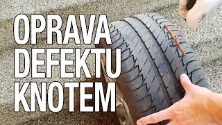 NÁVOD: Oprava defektu v pneumatice opravnou sadou s knotem