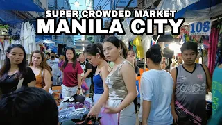 Downtown MANILA Market scenes in the afternoon [4k] Walking tour