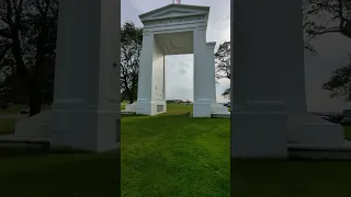 Fitness Walk Crossing USA border by foot at Peace Arch