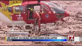 At least 34 dead after dam collapse in Brazil