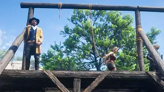 Killer prostitute tries to escape from the gallows, but something goes wrong | RDR2