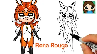 How to Draw Rena Rouge | Fox Miraculous Ladybug