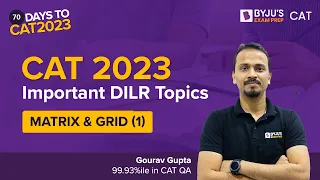 CAT 2023 Important DILR Topics | CAT Matrix & Grid (1) | CAT DILR Preparation | BYJU'S CAT