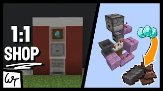 SIMPLEST Automated Redstone Shop - 1:1 Ratio - Quick Redstone Tutorial - Minecraft 1.5-1.20