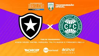 BOTAFOGO X CORITIBA - Ao Vivo -TRANSMISSÃO OFICIAL Narração: EDSON MAURO - Futebol Globo CBN