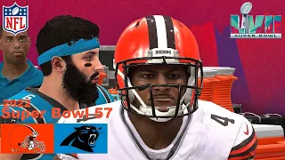 Madden 23 Super Bowl 57 Deshaun Watson Browns vs Baker Mayfield Panthers All Madden PS5 4k GamePlay