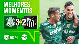 SEGUE O LÍDER!!! PALMEIRAS 3 X 2 SANTOS - MELHORES MOMENTOS | BRASILEIRÃO 2021