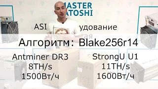 Antminer DR3 VS StrongU U1 Распаковка, настройка, замер показателей