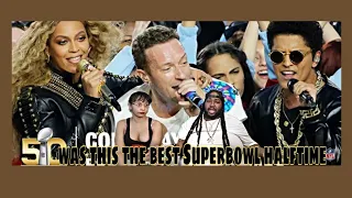 coldplay full pepsi super bowl 50 halftime show feat. beyoncé & bruno mars nfl REACTION